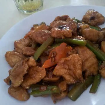 Stir Fried Bitter Gourd with Fish Cutlets
