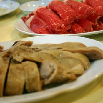 Pork slices & foo chook