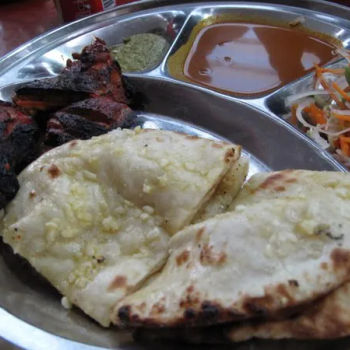 Garlic Butter Cheese Naan + Tandoori Chicken