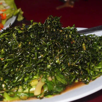 Deep Fried Kailan with Kailan