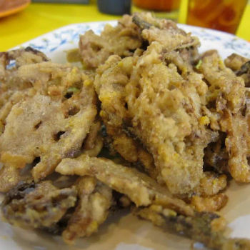 Deep Fried lotus root with salted egg