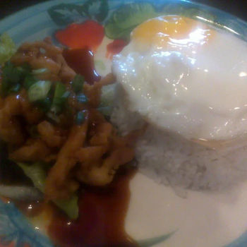 Marmite Chicken Rice with Egg