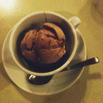 Salted Gula Melaka ice cream with Sago Pudding