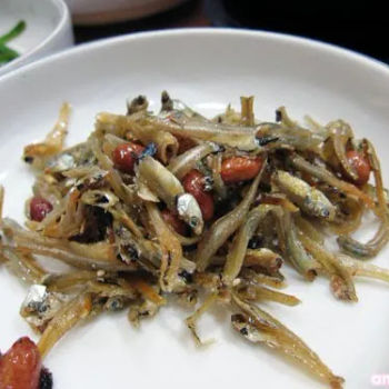 Anchovies and Peanuts Tossed in Sesame Oil
