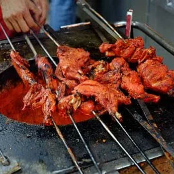 tandoori chicken cooking