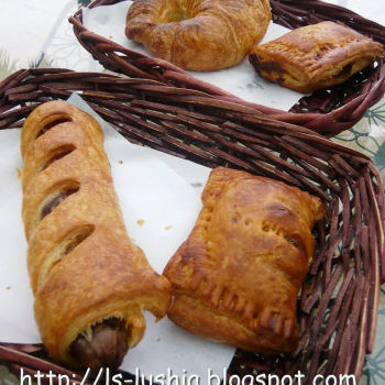 Butter Gipsel Closed, Sardine Puff, Ikan Bilis Puff, Firecracker sausage