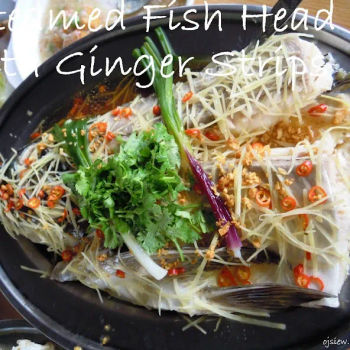 Steamed Fish Head With Ginger Strip