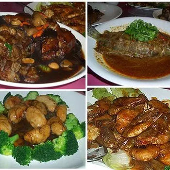 Stewed Pig Trotters,Fish,Prawns & Stuffed Oysters