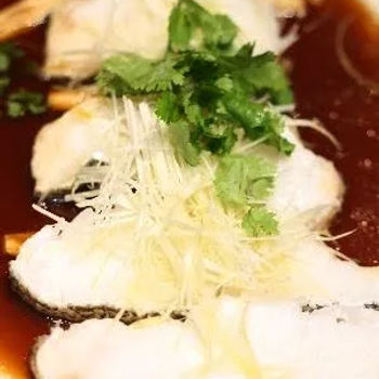 Steamed Cod Fish with Fresh Bean Curd Skin in Superior Soya Sauce
