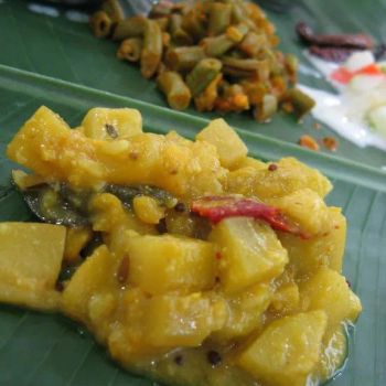 The potatoes and cucumbers