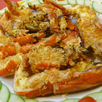 Baked King Prawn with Garlic and Cheese