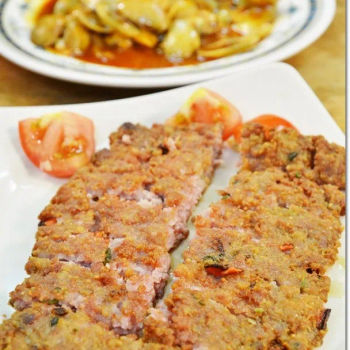 Teochew-style Deep Fried Pork Patty with Salted Fish