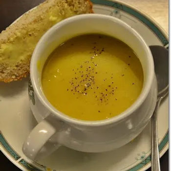 Wild Pumpkin Soup with Toast