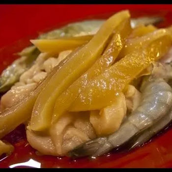 Prawns, Pork, Fish And Cutterfish