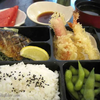 Saba Shioyaki & Tempura Bento  青花鱼便当