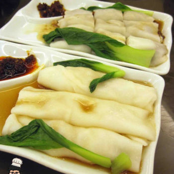 Steamed BBQ Pork Rice Roll  叉烧滑肠粉