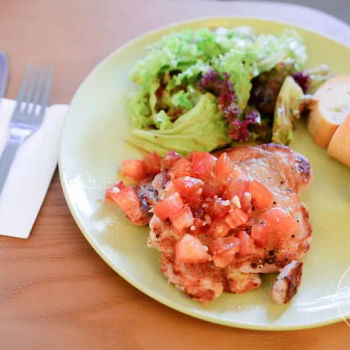 Chicken Thigh Sauté with Homemade Fresh Tomato Sauce