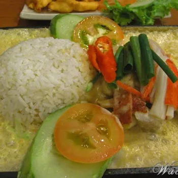 铁板芝士海鲜饭 Tepan Cheese and Seafood with Rice