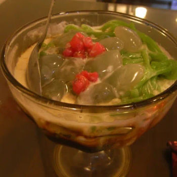 Cendol with Atap Chee