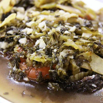 Salted Vege Fish (咸菜焖鱼/小)