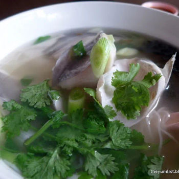 Noodle Soup with Poached Pomfret
