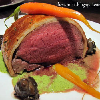 Beef Wellington with Pumpkin Puree and Escargot