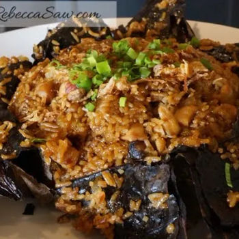 Lotus Leaf rice with Turkey Ham and Dried Shrimp