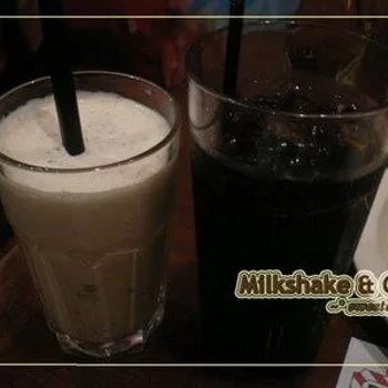 Chocolate Chip Milkshake and bottomless Coke