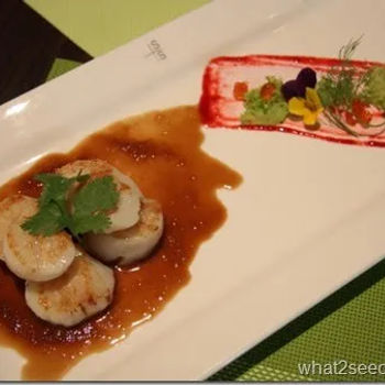 锅煎帆立贝襯 特制苹果酱