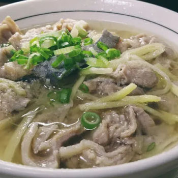 Steam pork with dong choy