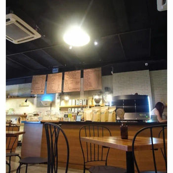 This is a tobacco-and-caffeine-are-friends cafe.