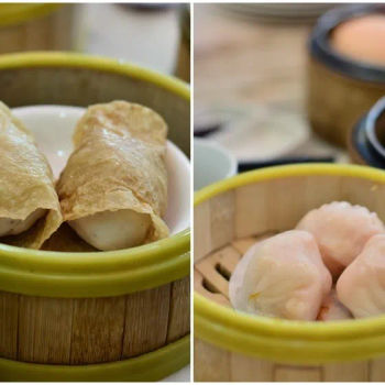 Steam Beancurd with Fishball (To fu Fish) & Shrimp Dumpling (Har Gau)