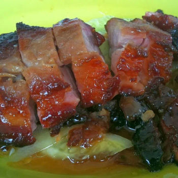 Char siew-well caramelized with some fats