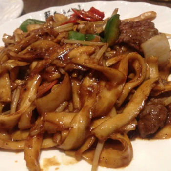 My favorite fried thick La Mian with beef