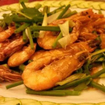 Deep Fried Sea Prawns Then Tossed In A Tantalizing Flavoring