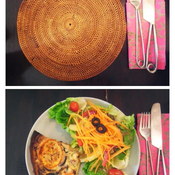 Tomato mushroom quiche