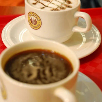 Hot chocolate and coffee