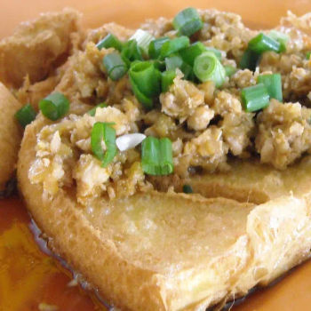 Their signature Tofu-deep fried until golden brown