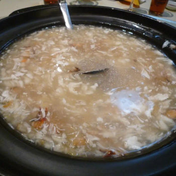 Braised Shark's Fin Soup with Crab Meat and Bird Nest