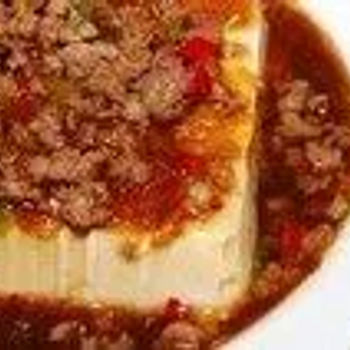 Fresh Chinese tofu with minced meats