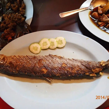 Mackerel Fish Paste Stuffed Into A "Fish"