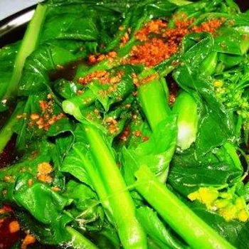 Boiled green vege in oyster sauce