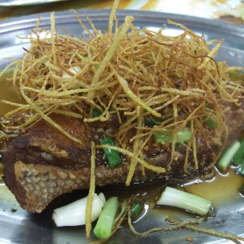 Deep Fried Fish Cutlet With Similar Style Of Soy Sauce & Ginger