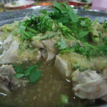 Chicken Meat Steamed With Finely Grinded Ginger