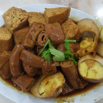 Braised Egg, Tofu And Intestine