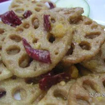 Fried Lotus Roots with Salted Egg Yoke