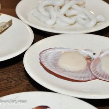 Scallops and fish meat noodles