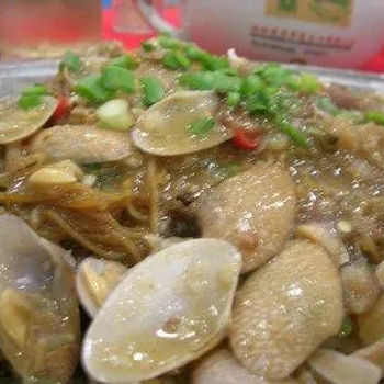 Fried bee hoon with lala