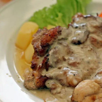Chicken Chop with Mushroom Sauce Set lunch