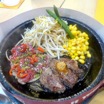 Burger Steak & BBQ Beef Yakiniku